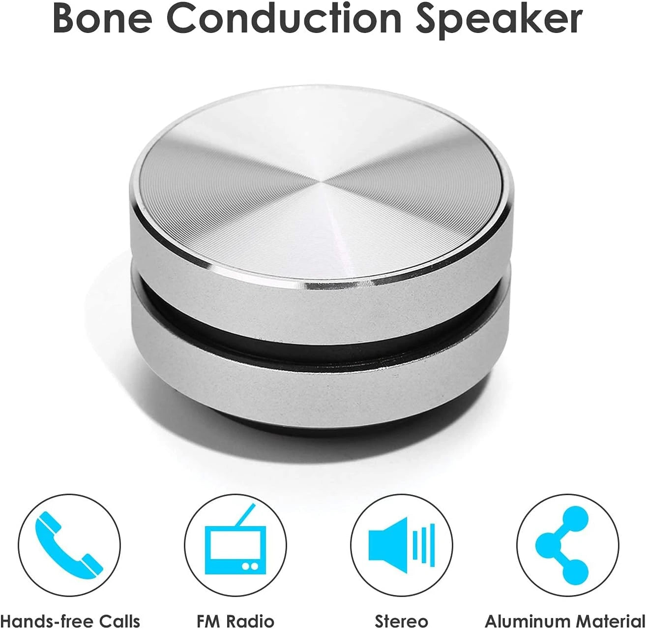 Altavoz inalámbrico de conducción ósea, reproductor de audio con ventosa de resonancia